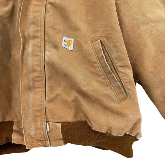 Carhartt FRJ195 Flame Resistant Quilt Lined Heavyweight Duck Bomber Jacket - Picture 5 of 15